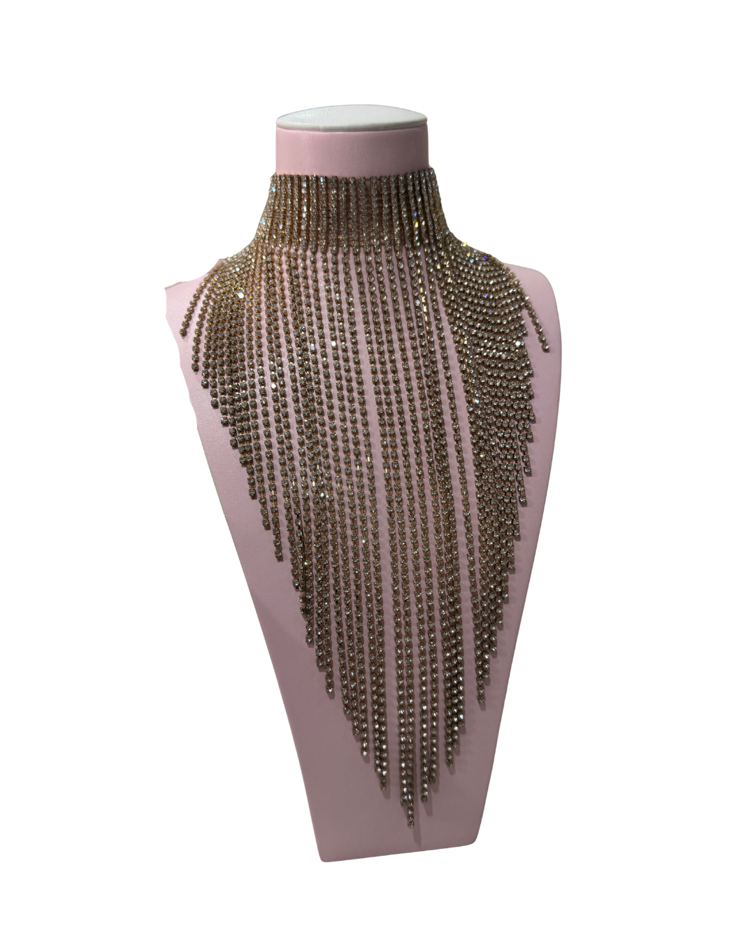 Collar Choker de Flecos en Oro Viejo con Cristales – Estilo Glam Vintage