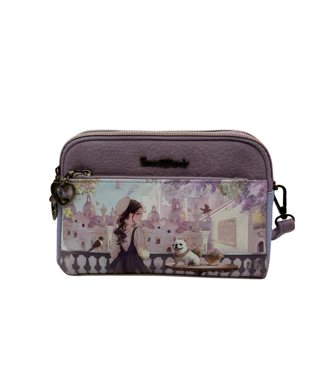 Bandolera Sweet Candy Triple Compartimento - Colección Paseo en París