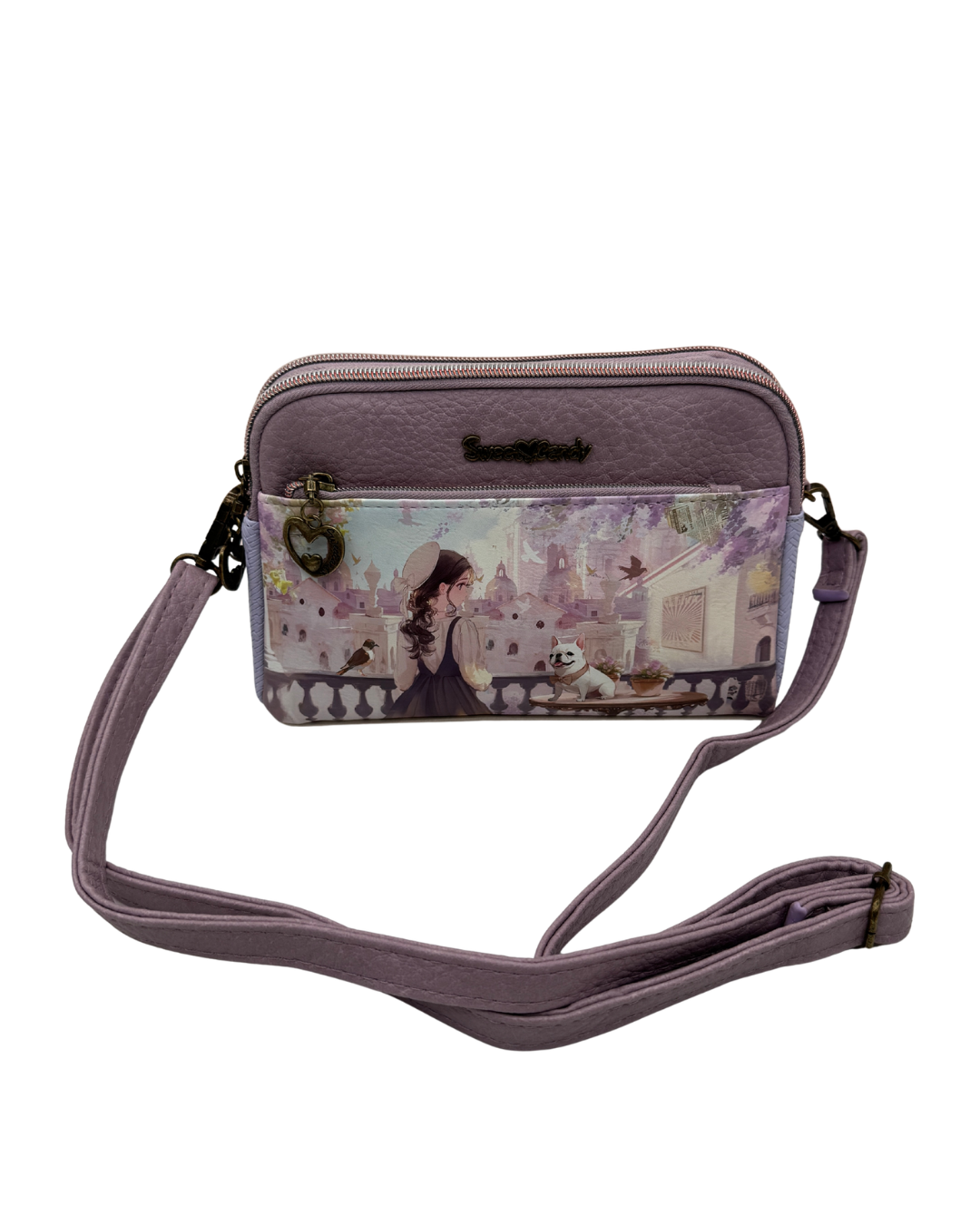 Bandolera Sweet Candy Triple Compartimento - Colección Paseo en París