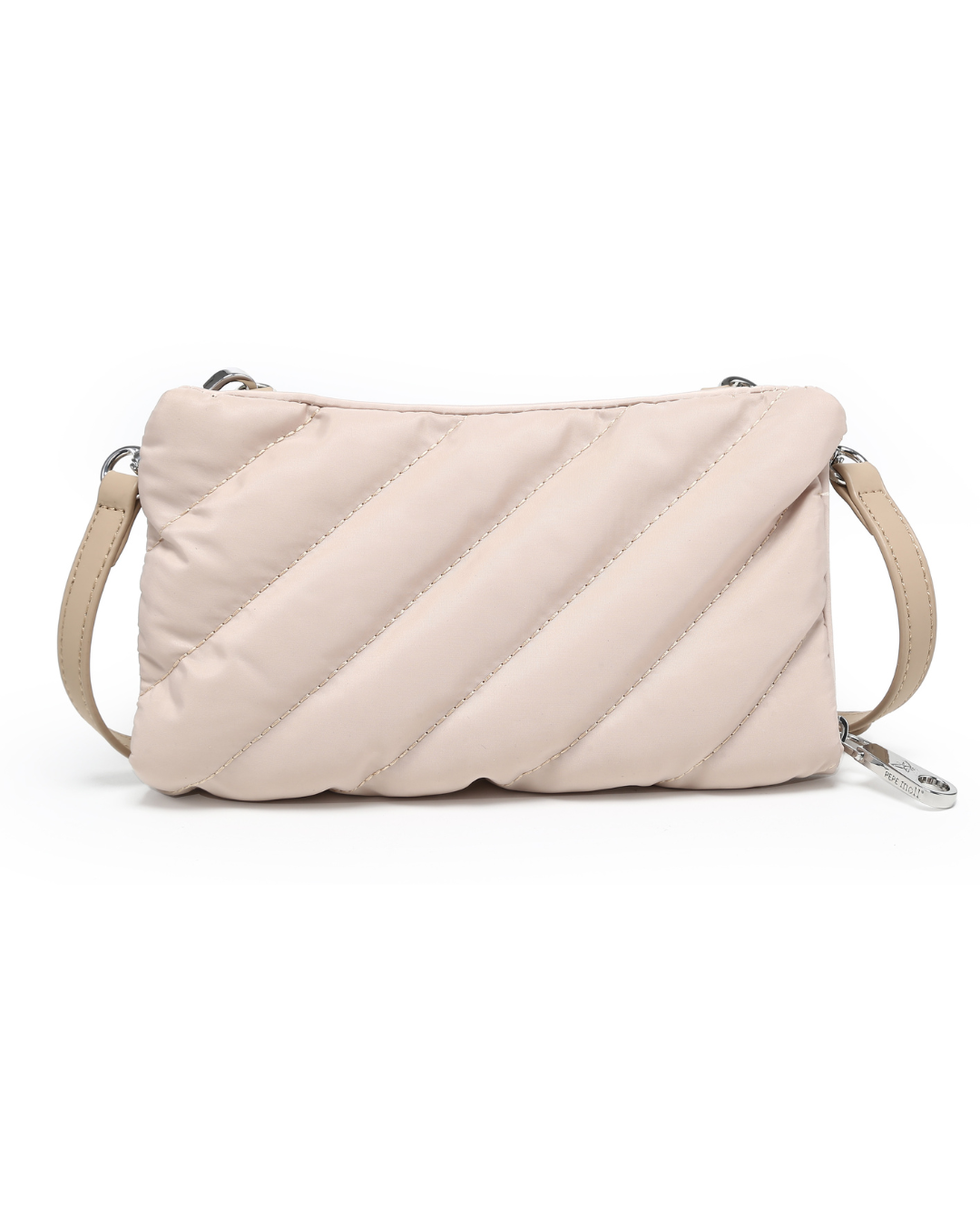 Bolso Cartera Bandolera Pepe Moll Acolchado Beige | Nueva Colección 2026