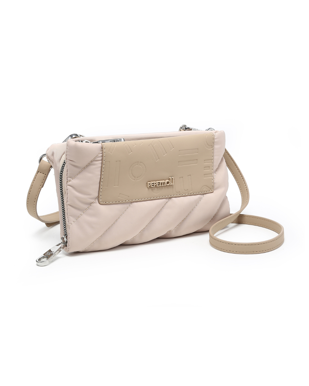 Bolso Cartera Bandolera Pepe Moll Acolchado Beige | Nueva Colección 2026
