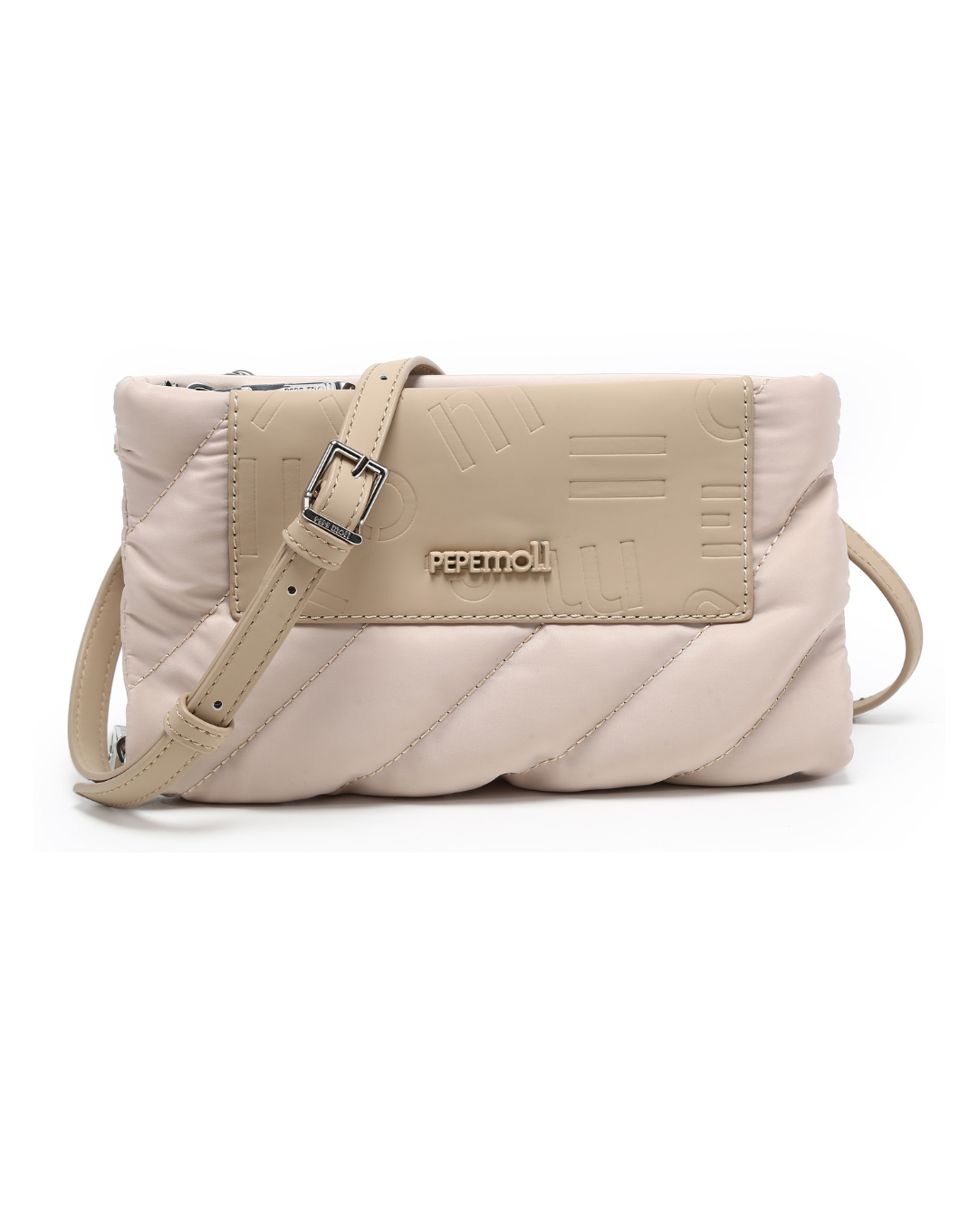 Bolso Cartera Bandolera Pepe Moll Acolchado Beige | Nueva Colección 2026