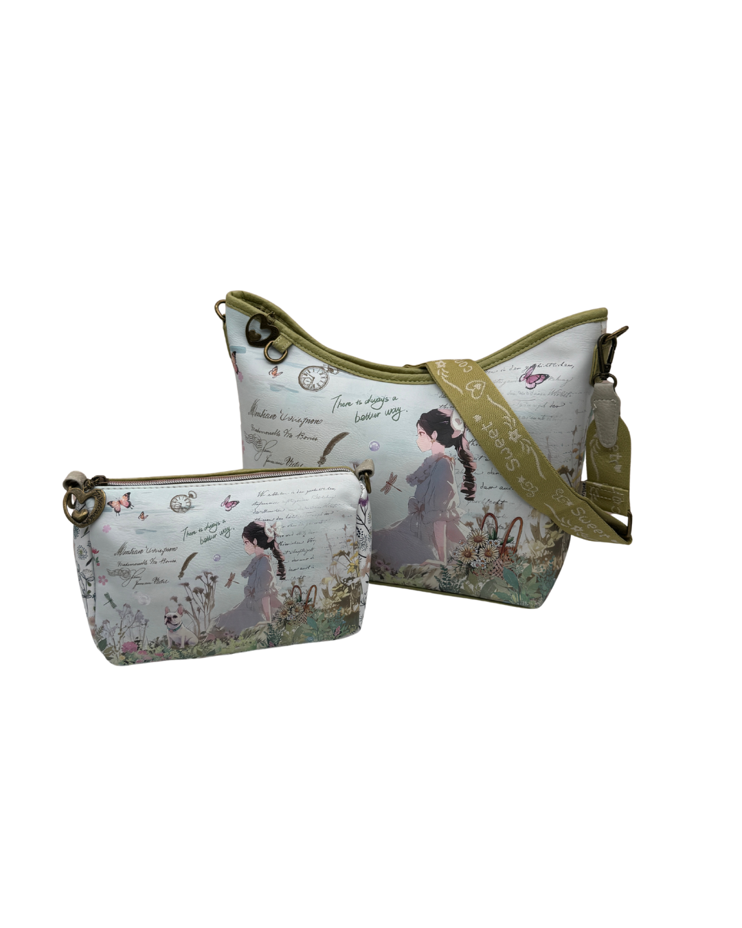 Bolso De Hombro Bandolera Sweet Candy para Mujer - Incluye Neceser Interior