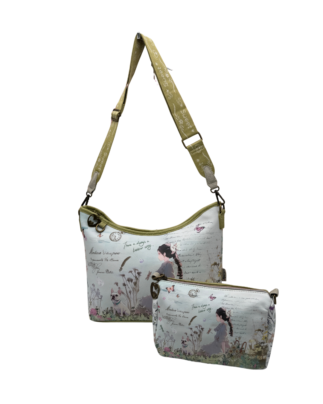 Bolso De Hombro Bandolera Sweet Candy para Mujer - Incluye Neceser Interior