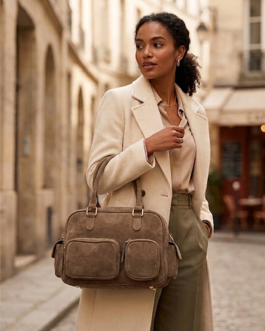 Bolso Tote "Elysée" de Gamuza Premium – Bandolera / Mano