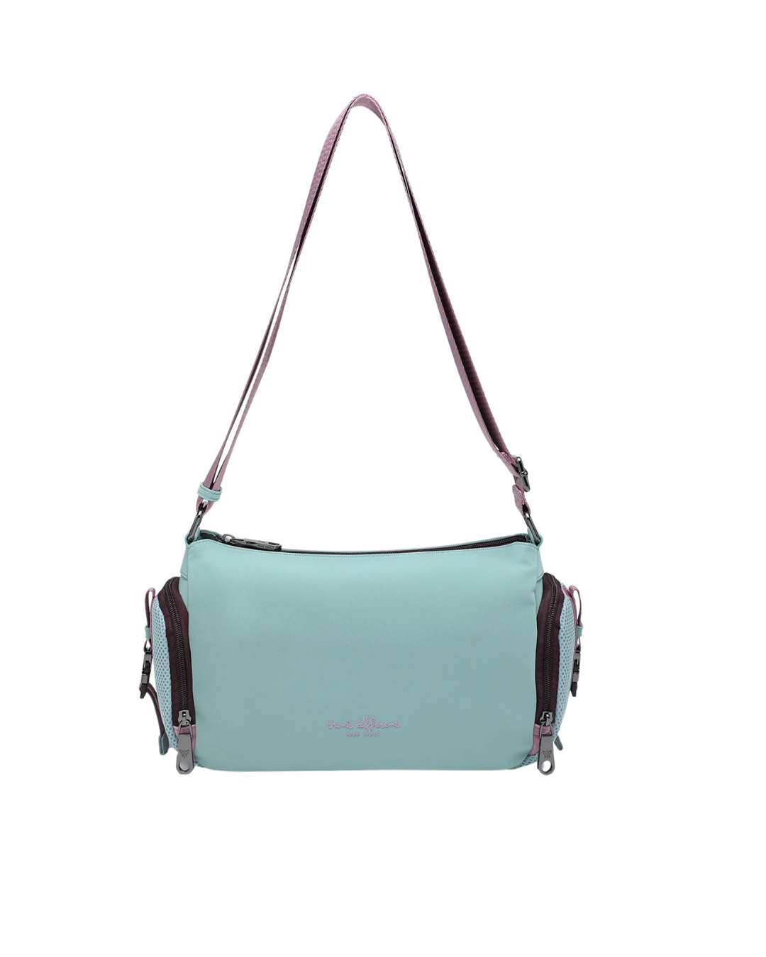 Bolso Bandolera Pepe Moll Sporty Chic – Estilo "Think Different" en Verde Menta y Lila