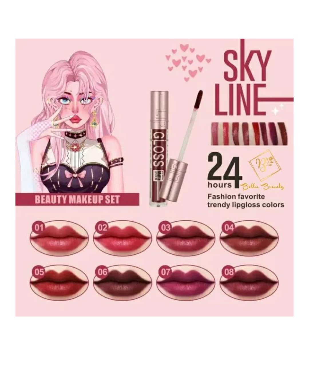 Set de Maquillaje Sky Line 3 en 1 – Kit Completo: Máscara Sky High, Eyeliner y Labial Matte
