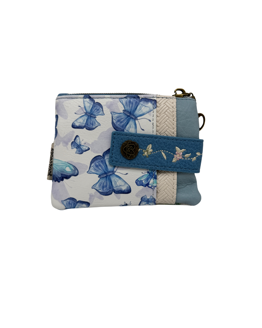 Monedero Sweet Candy con Caja de Regalo Azul - Cartera de Mujer con Diseño Exclusivo y Doble Cremallera
