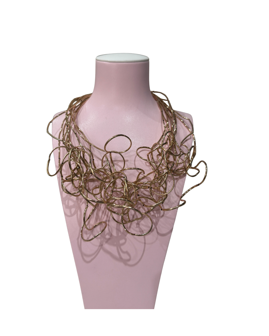 Collar Choker Rígido de Hilos de Oro Entrelazados | Gargantilla de Diseño