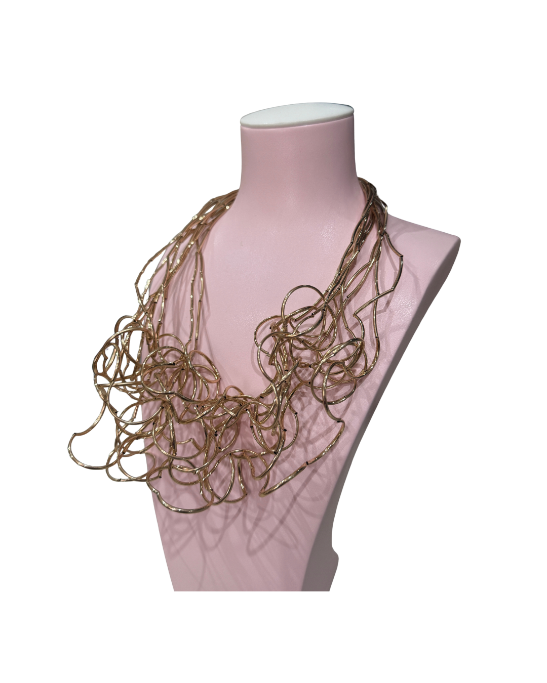 Collar Choker Rígido de Hilos de Oro Entrelazados | Gargantilla de Diseño