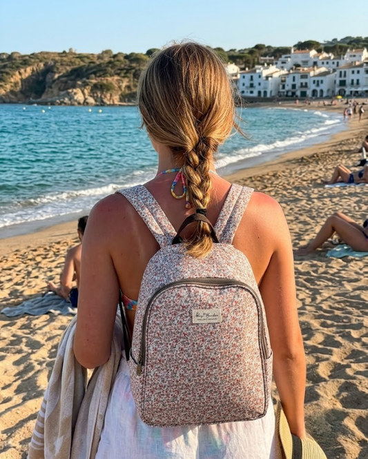 Mochila Nevera Playa con Estampado Floral | Bolsa Térmica Alimentos