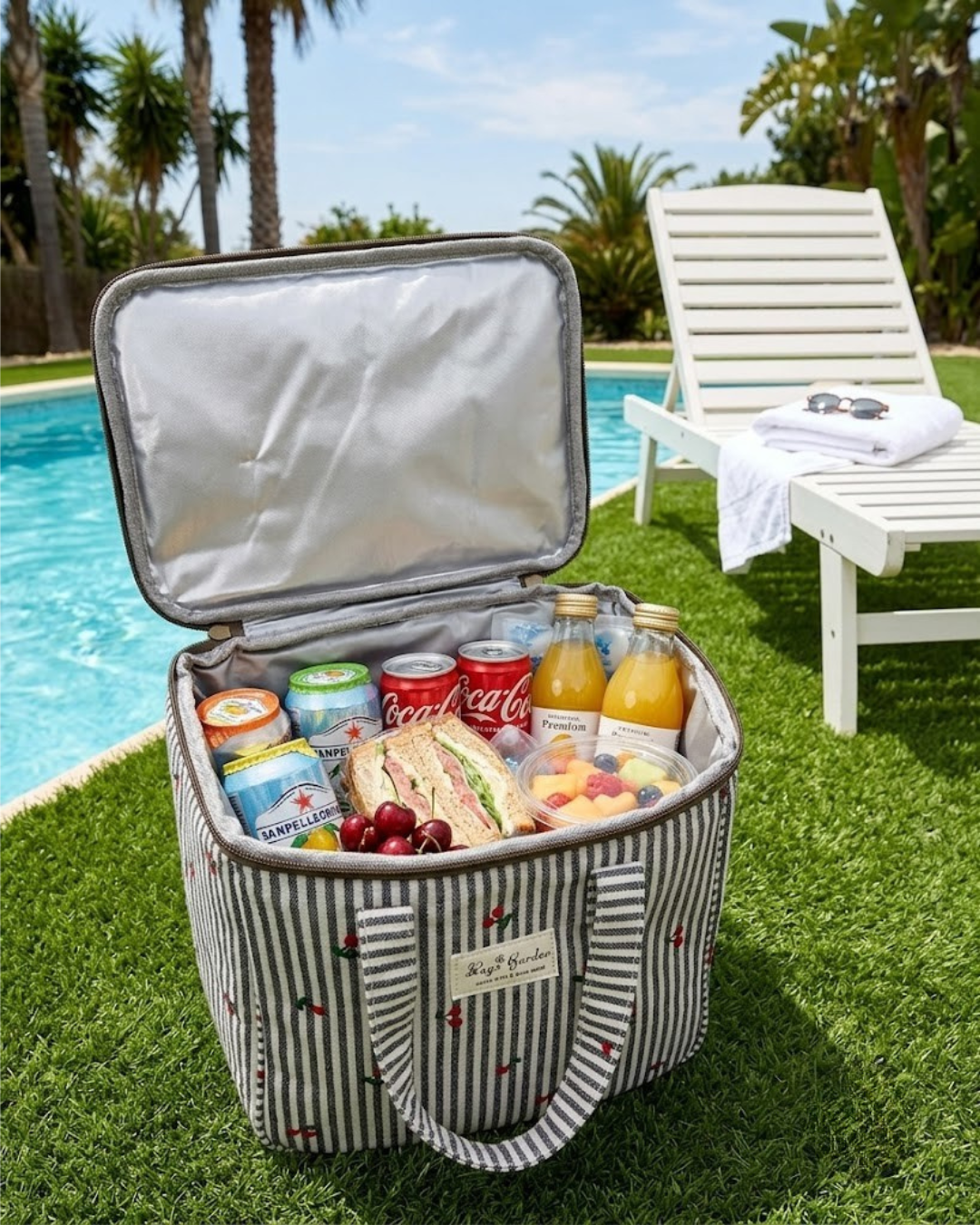 Nevera Portátil Térmica Cherry Garden Negra – Tu Imprescindible de Verano