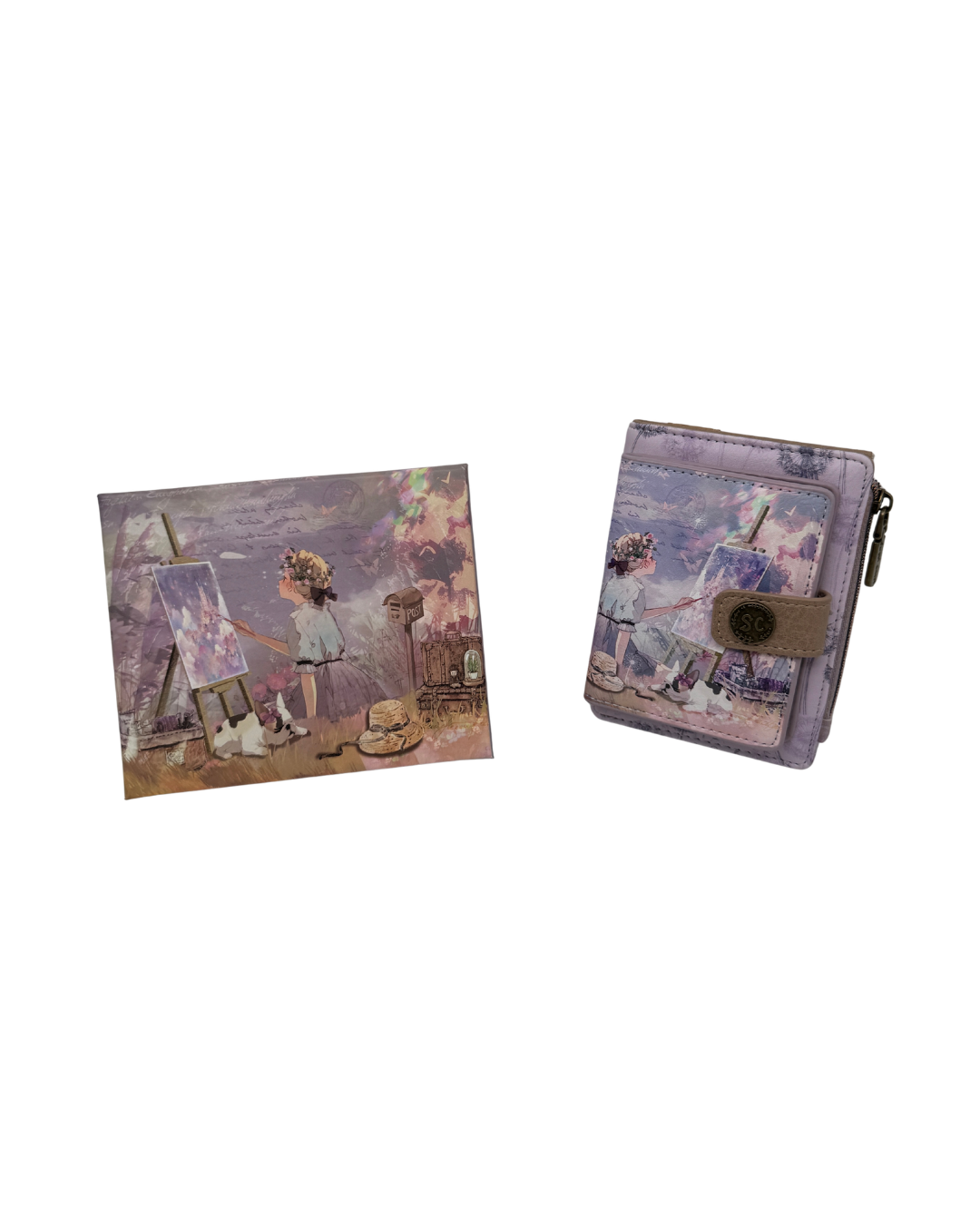 Cartera Monedero - Billetera Pequeña con Cierre de Botón y Cremallera Sweet Candy