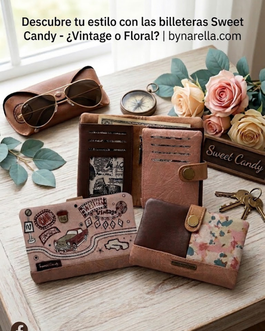 Billetera Sweet Candy para Mujer | Estilo Vintage y Floral