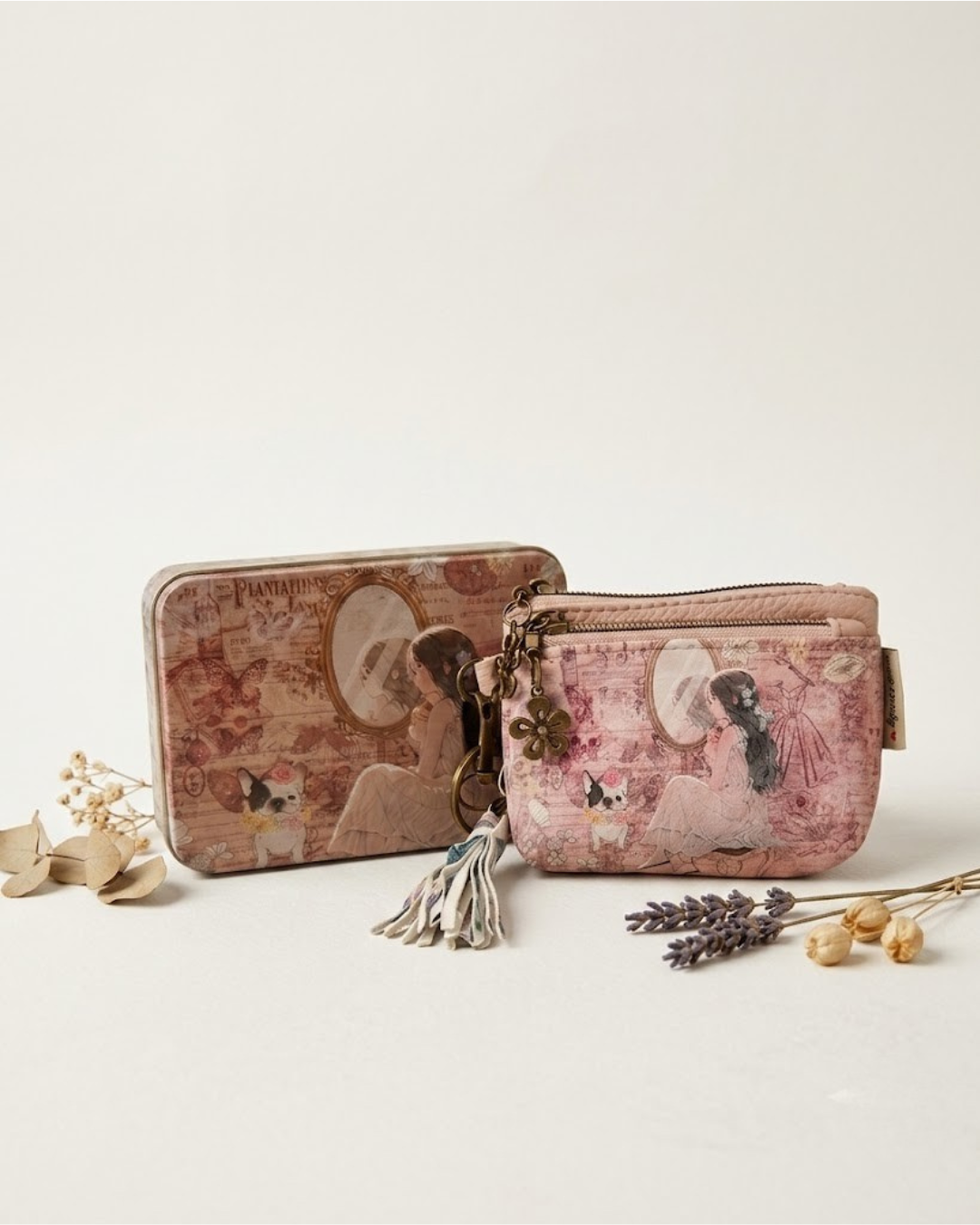 Monedero de Mujer Sweet Candy con Caja de Lata de Regalo – Diseño Vintage
