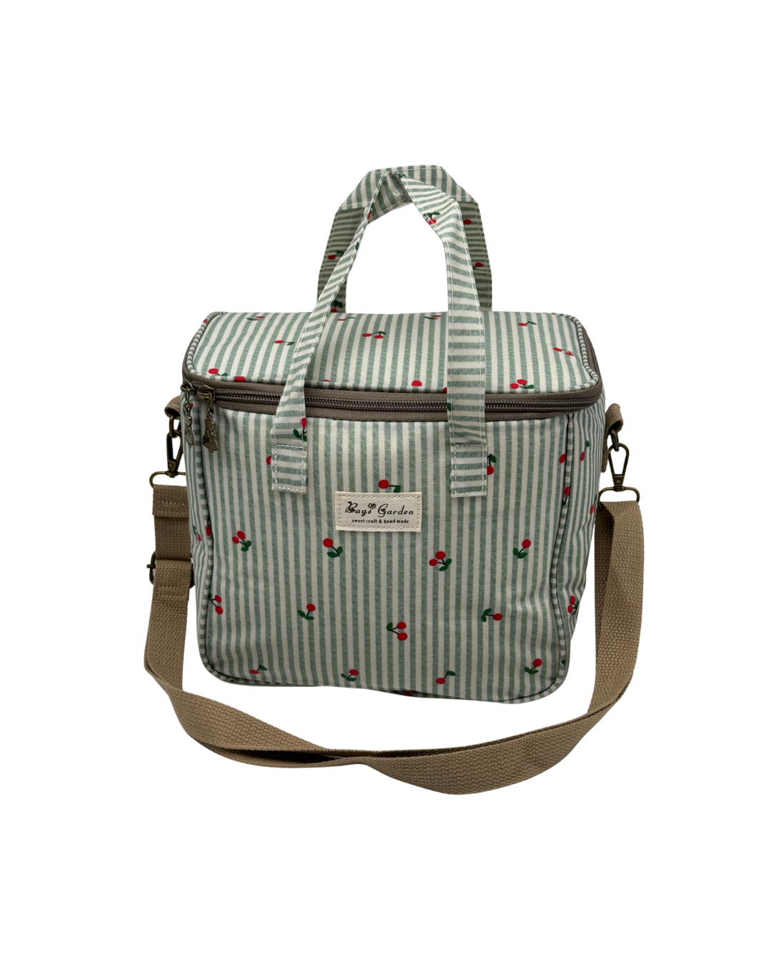 Nevera Portátil Térmica Cherry Garden verde – Tu Imprescindible de Verano