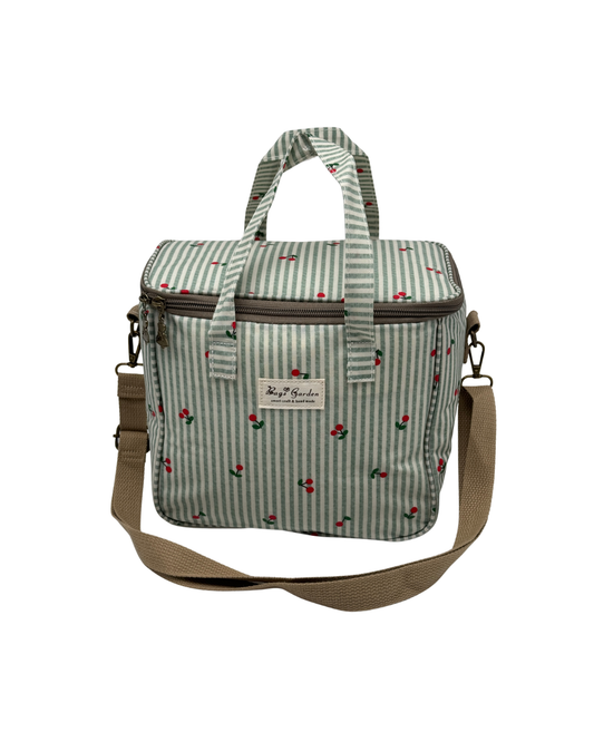 Nevera Portátil Térmica Cherry Garden verde – Tu Imprescindible de Verano