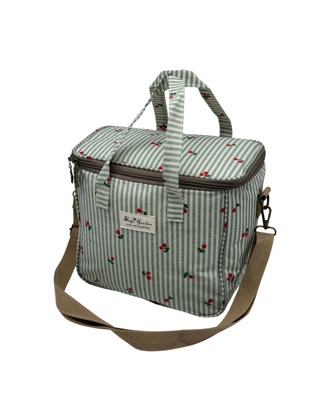 Nevera Portátil Térmica Cherry Garden verde – Tu Imprescindible de Verano