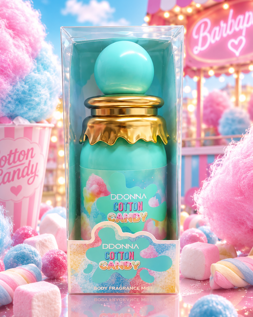 Bruma Corporal D’DONNA Cotton Candy – Body Mist Algodón de Azúcar (300 ml)