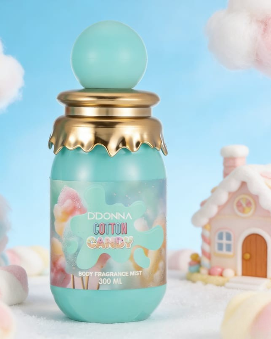 Bruma Corporal D’DONNA Cotton Candy – Body Mist Algodón de Azúcar (300 ml)