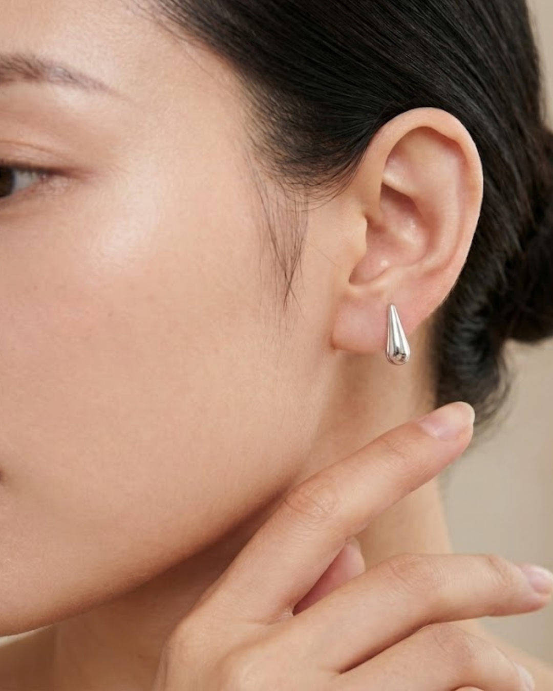 Pendientes Gota Minimalista Acero | Accesoriomanía