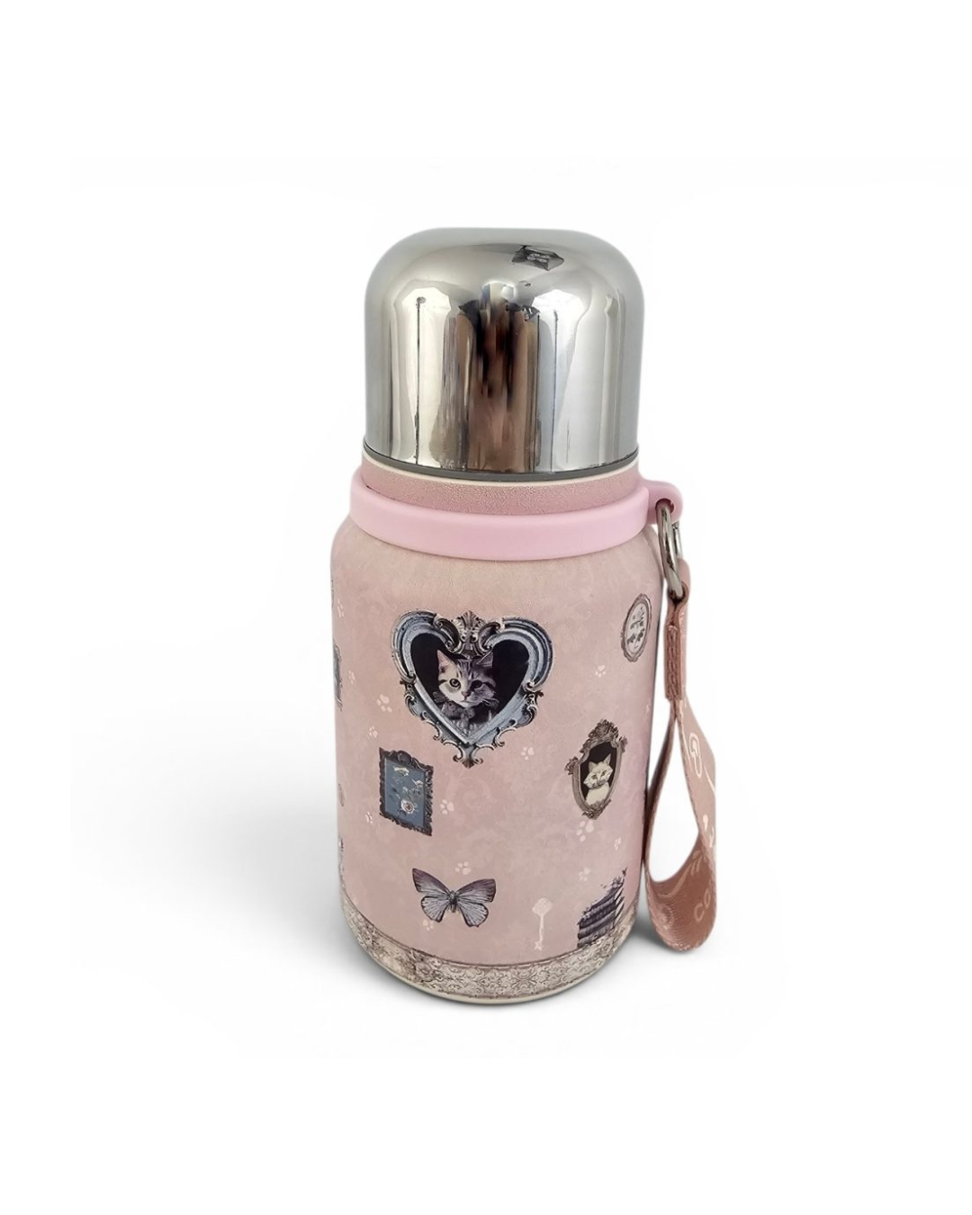 Termo Térmico Sweet Candy – Colección Exclusiva Gatos Vintage Rosa (Edición Limitada)