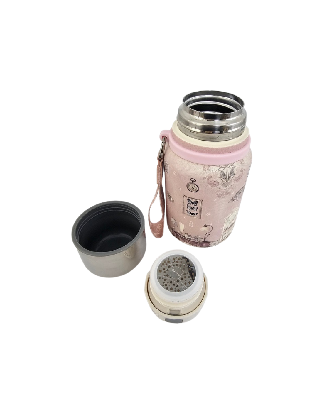 Termo Térmico Sweet Candy – Colección Exclusiva Gatos Vintage Rosa (Edición Limitada)