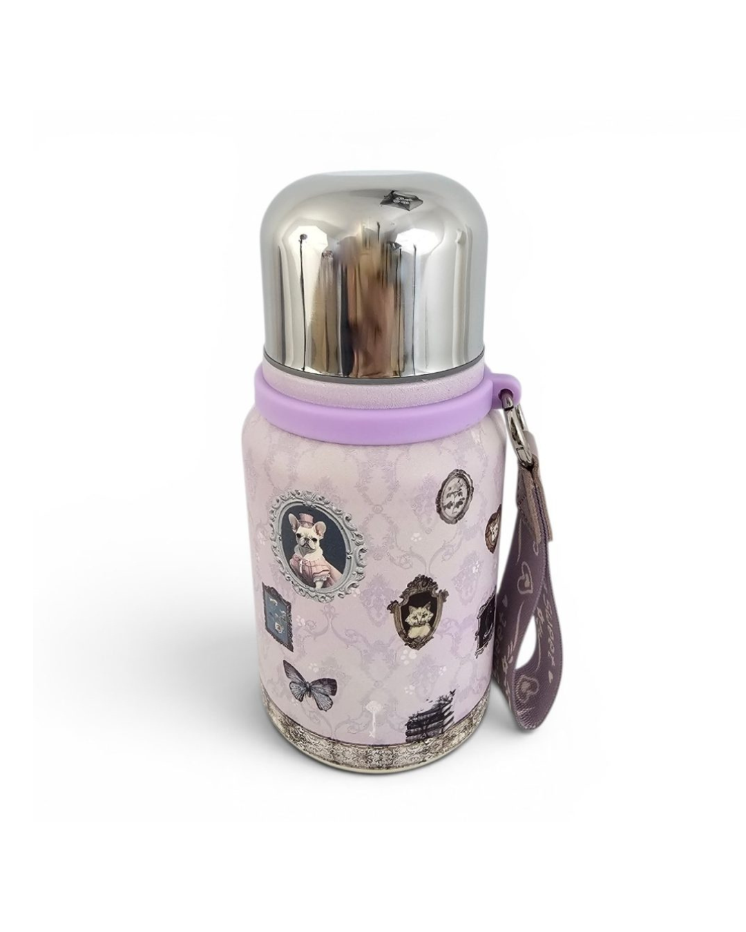 Termo Térmico Sweet Candy – Colección Exclusiva Bulldog Francés Lila Pastel (Edición Limitada