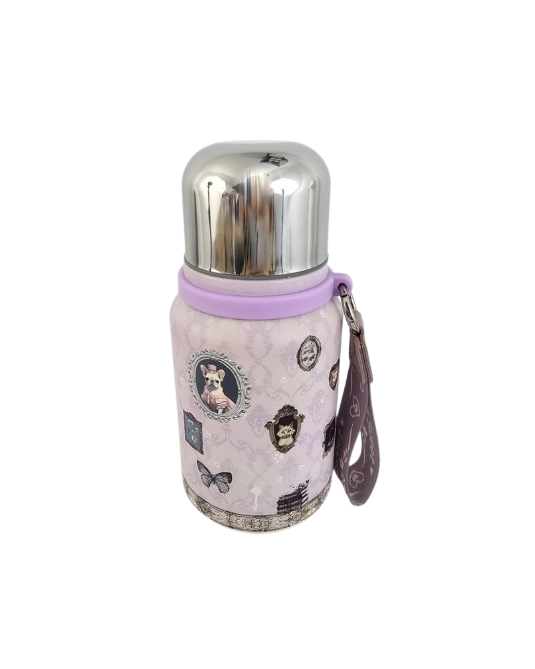 Termo Térmico Sweet Candy – Colección Exclusiva Bulldog Francés Lila Pastel (Edición Limitada