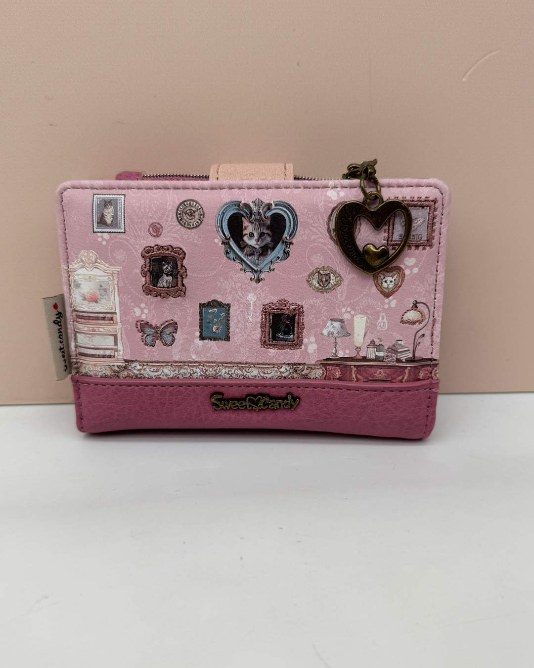Cartera Billetera Sweet Candy Vintage con Cajita a Juego – Edición Limitada Gatitos