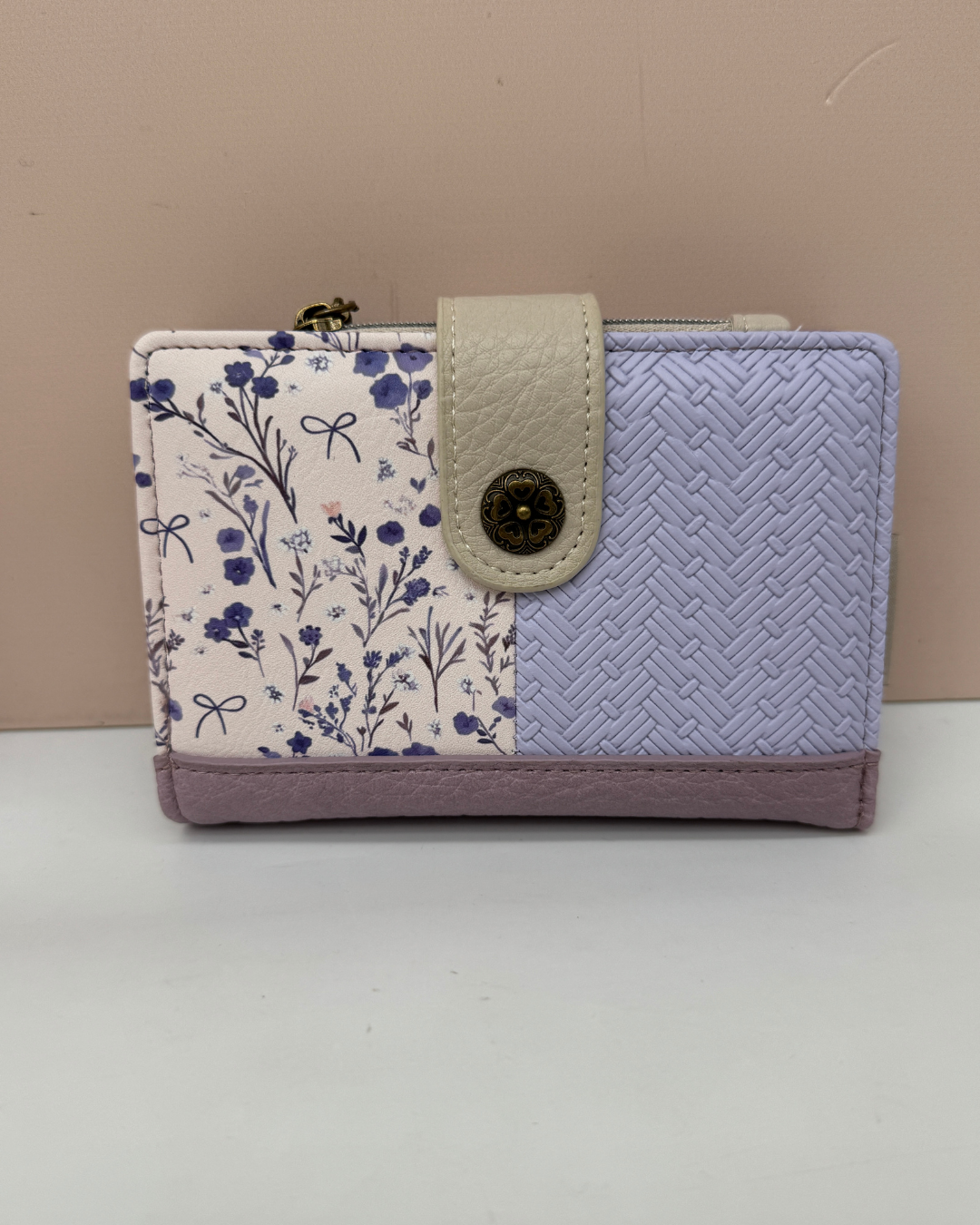 Cartera Billetera Sweet Candy Lila Vintage con Cajita a Juego – Edición Limitada Perrito Frenchie