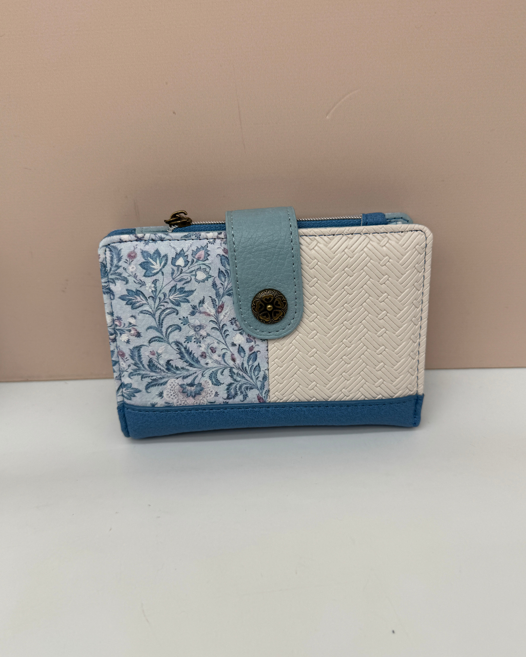 Cartera Billetera Sweet Candy Azul Empolvado Vintage con Cajita a Juego – Edición Limitada Frenchie