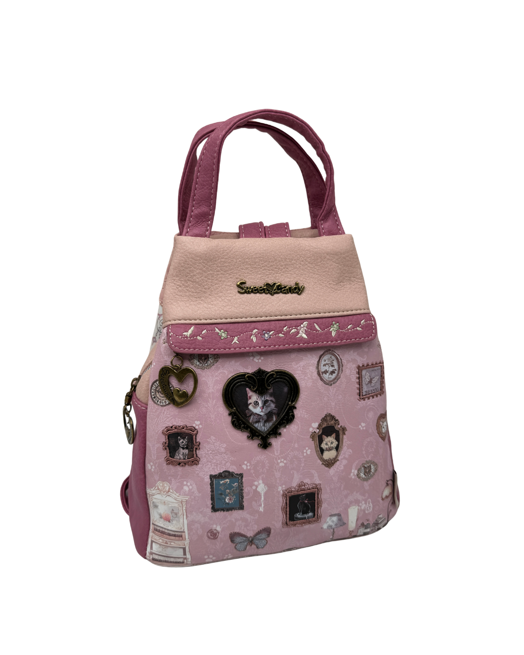 Mochila Antirrobo Mujer Sweet Candy – Edición Especial Gatitos con Bordados y Relieve