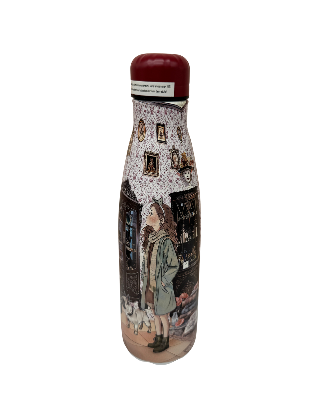 Botella Térmica Sweet Candy 350 ml – Niña y Perrito Vintage Rosa