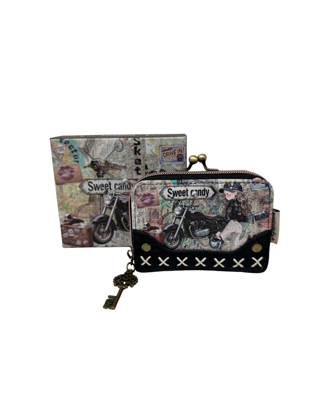 Cartera Sweet Candy Vintage Moto con Boquilla