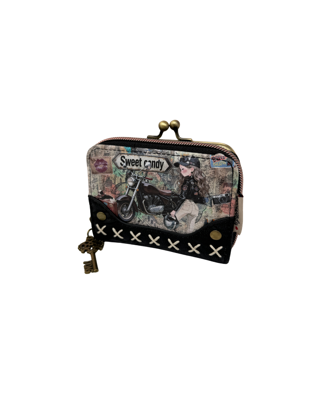 Cartera Sweet Candy Vintage Moto con Boquilla