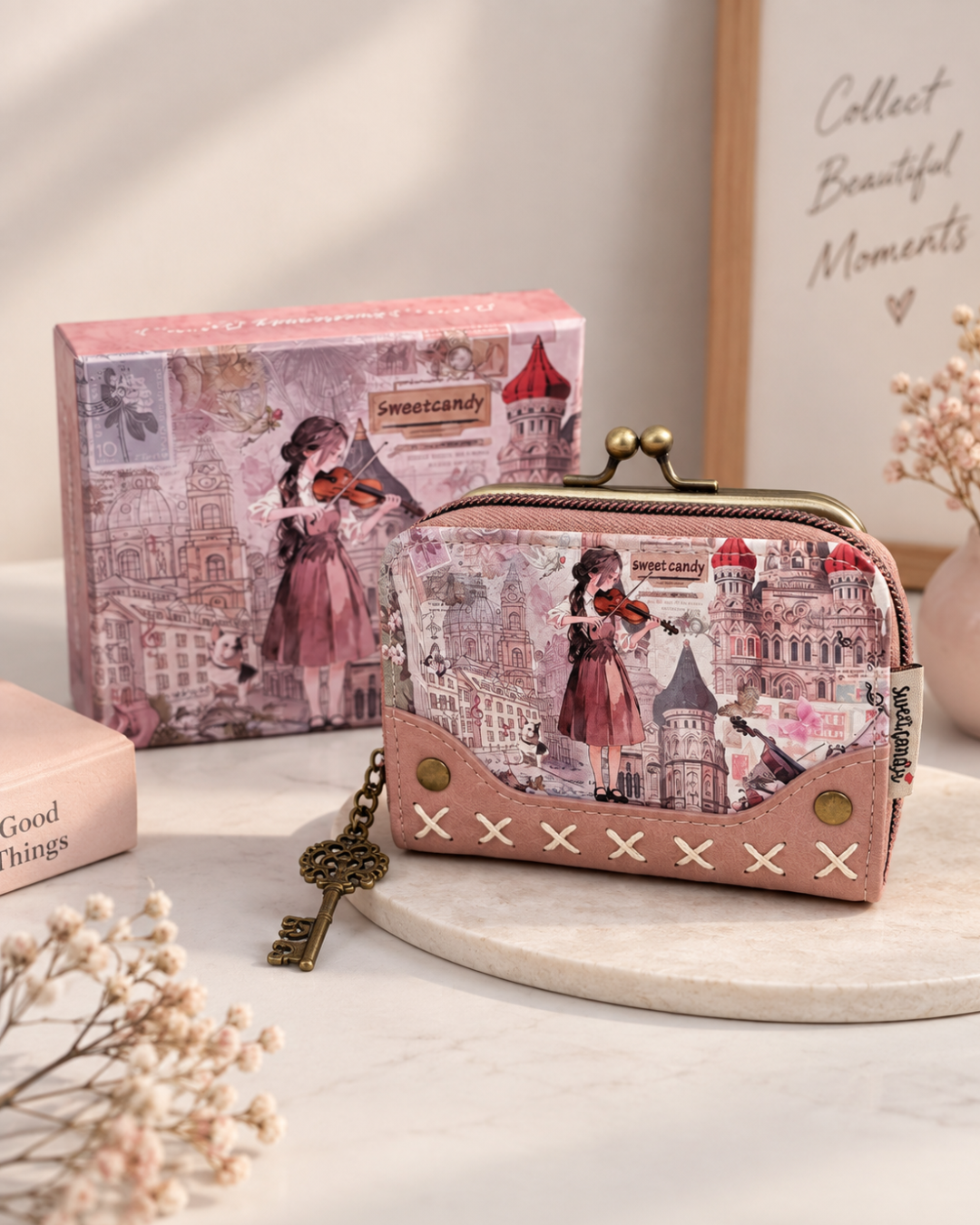 Cartera Sweet Candy Vintage Violinista Rosa
