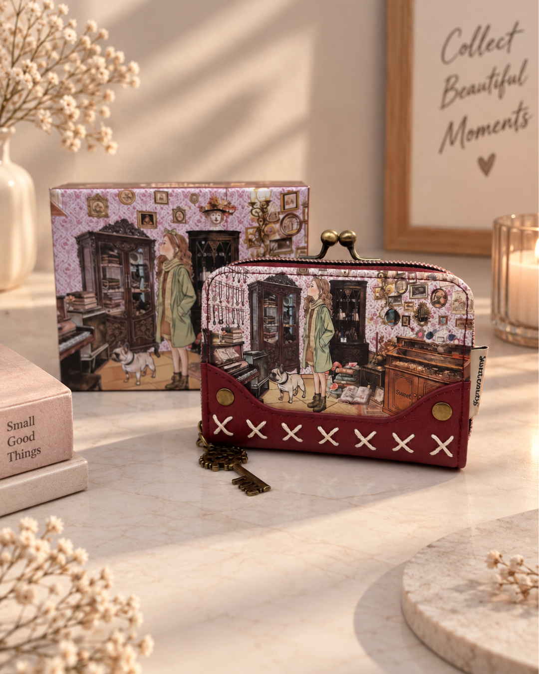 Cartera Sweet Candy Vintage Burdeos