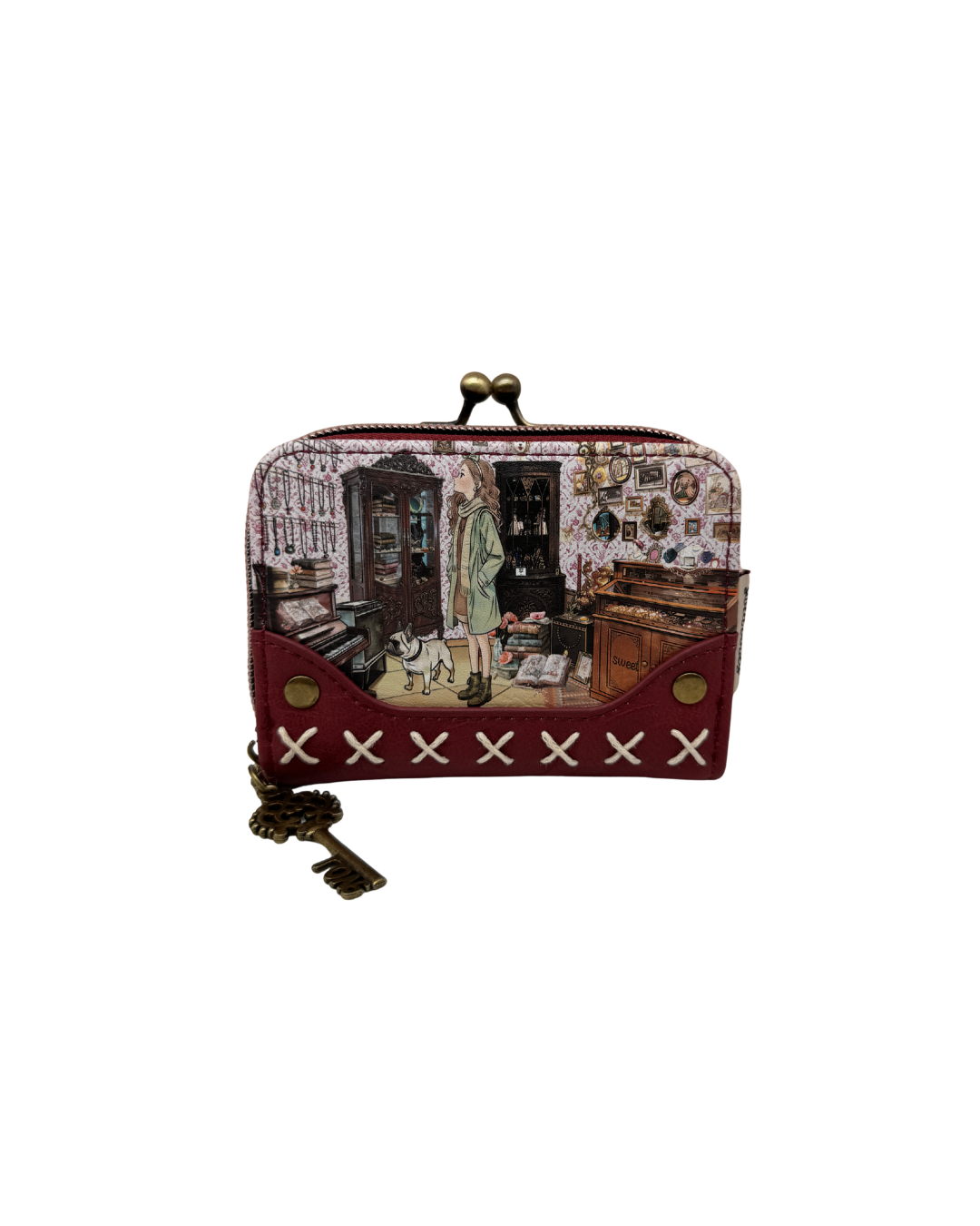 Cartera Sweet Candy Vintage Burdeos