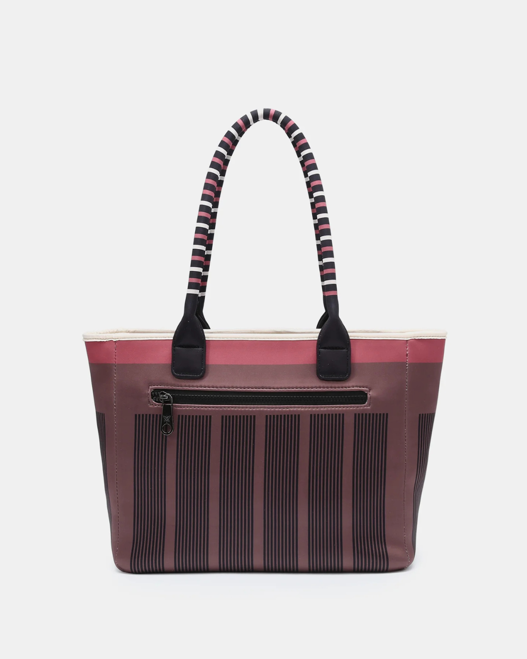 Bolso de Hombro Pepe Moll Mujer – Bolso Shopper Estampado en Rosa y Burdeos