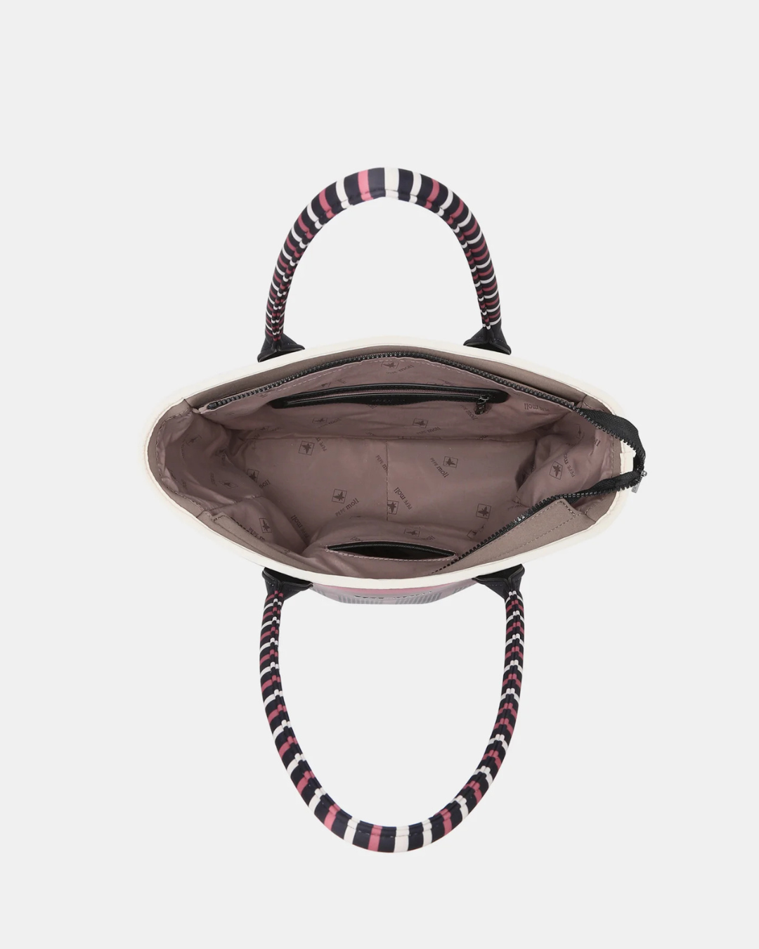 Bolso de Hombro Pepe Moll Mujer – Bolso Shopper Estampado en Rosa y Burdeos