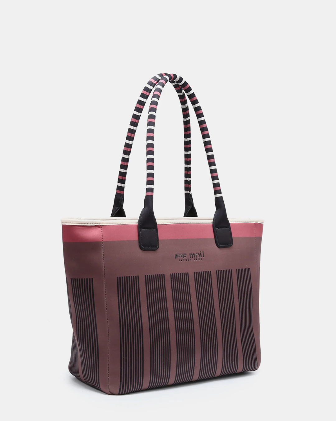 Bolso de Hombro Pepe Moll Mujer – Bolso Shopper Estampado en Rosa y Burdeos