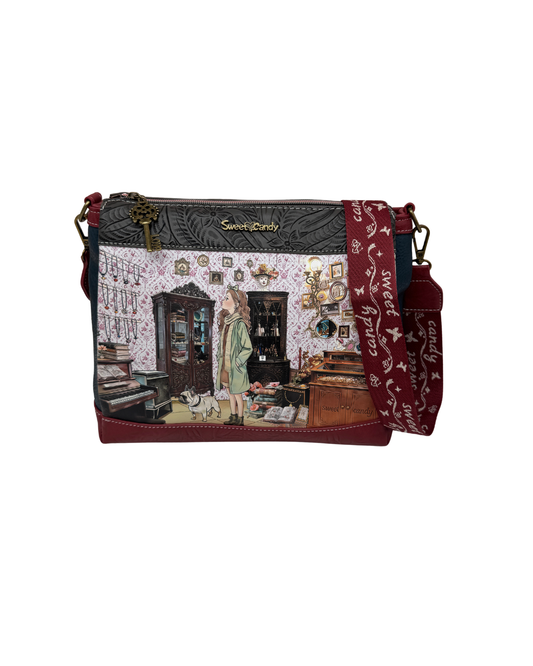 Bandolera Sweet Candy Estampado Vintage – Correa Ancha Ajustable