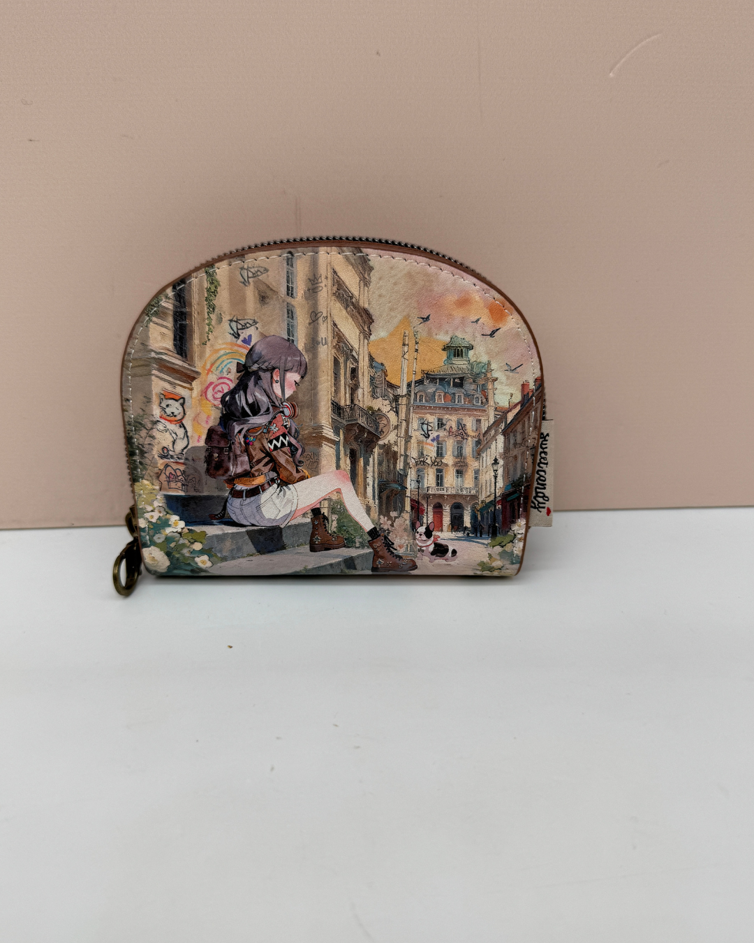Tarjetero Monedero Sweet Candy Chica Urbana con Cremallera