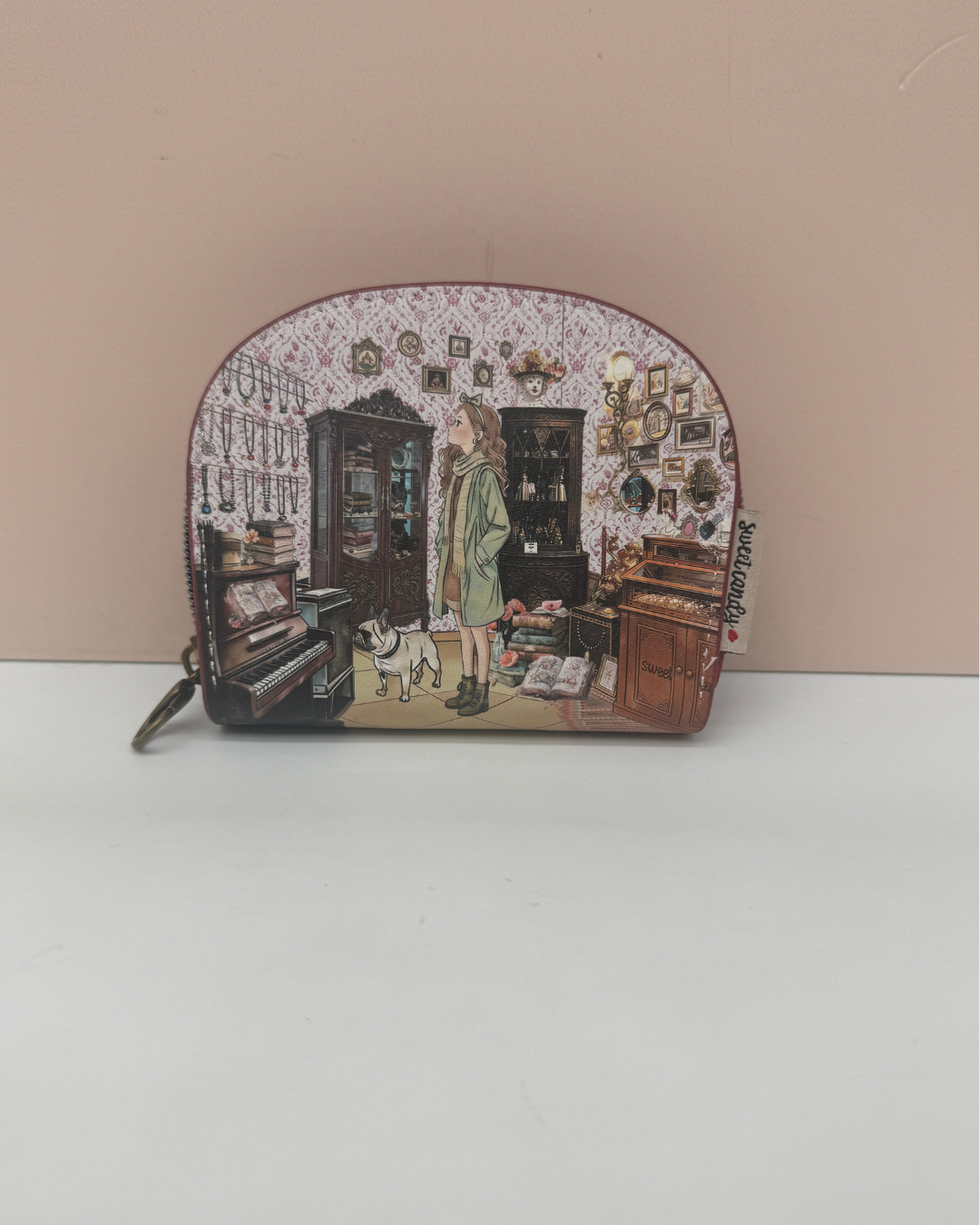 Tarjetero Monedero Sweet Candy Tienda Vintage con Cremallera