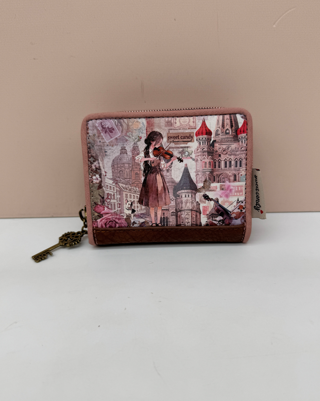 Cartera Billetera Sweet Candy Violinista Roja con Caja y Protección RFID