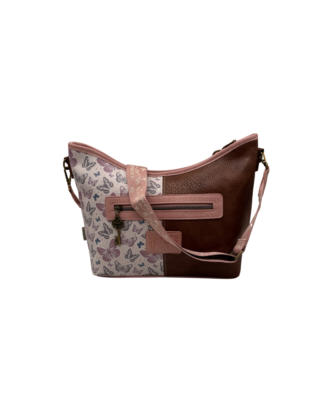 Conjunto Sweet Candy Bolso + Bandolera Mujer Rosa Estampado Musical