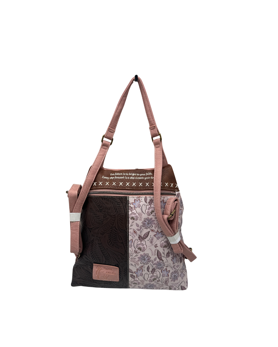 Mochila Sweet Candy Mujer Rosa y Marrón – Estampado Violinista Vintage