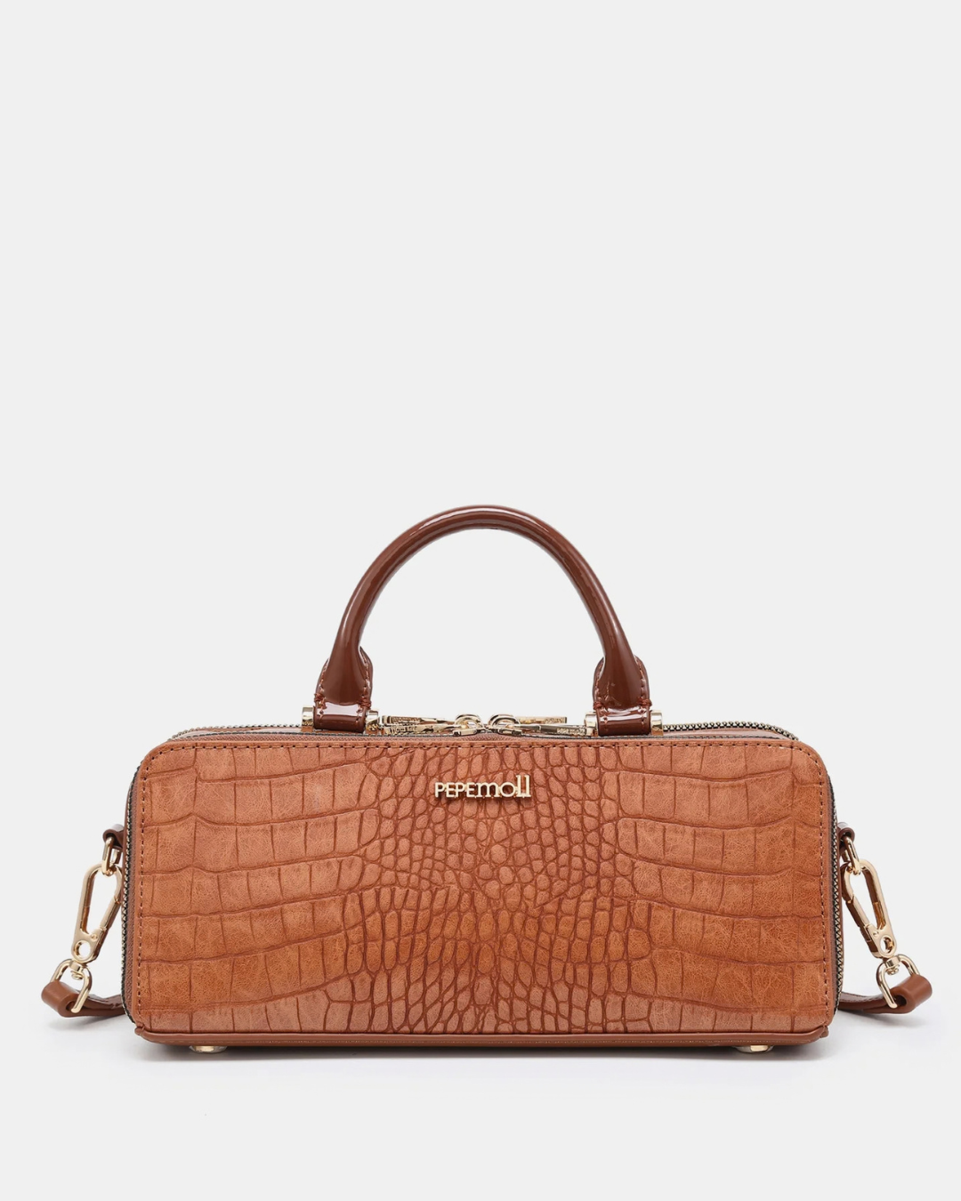 Bolso Pepe Moll de Mano y Bandolera Efecto Coco Marrón