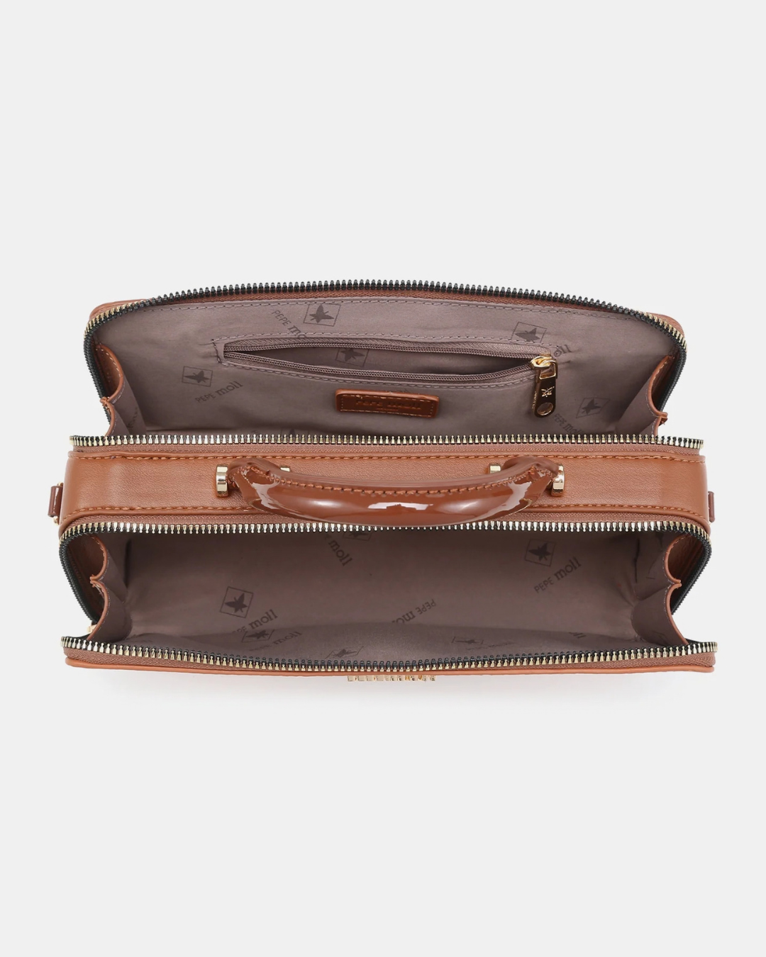 Bolso Pepe Moll de Mano y Bandolera Efecto Coco Marrón